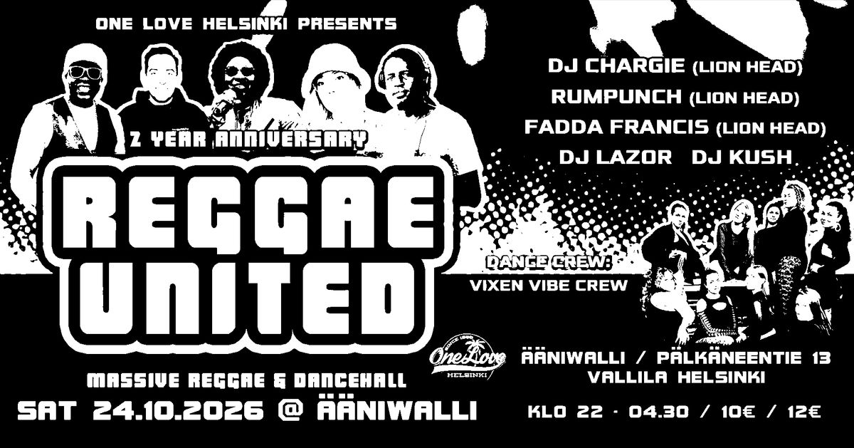 REGGAE UNITED (2 YEAR ANNIVERSARY JAM)