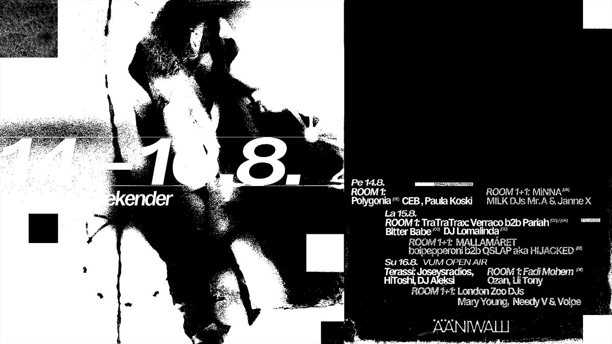 Ääniwalli Weekender: Polygonia (DE), MiNNA (UK)